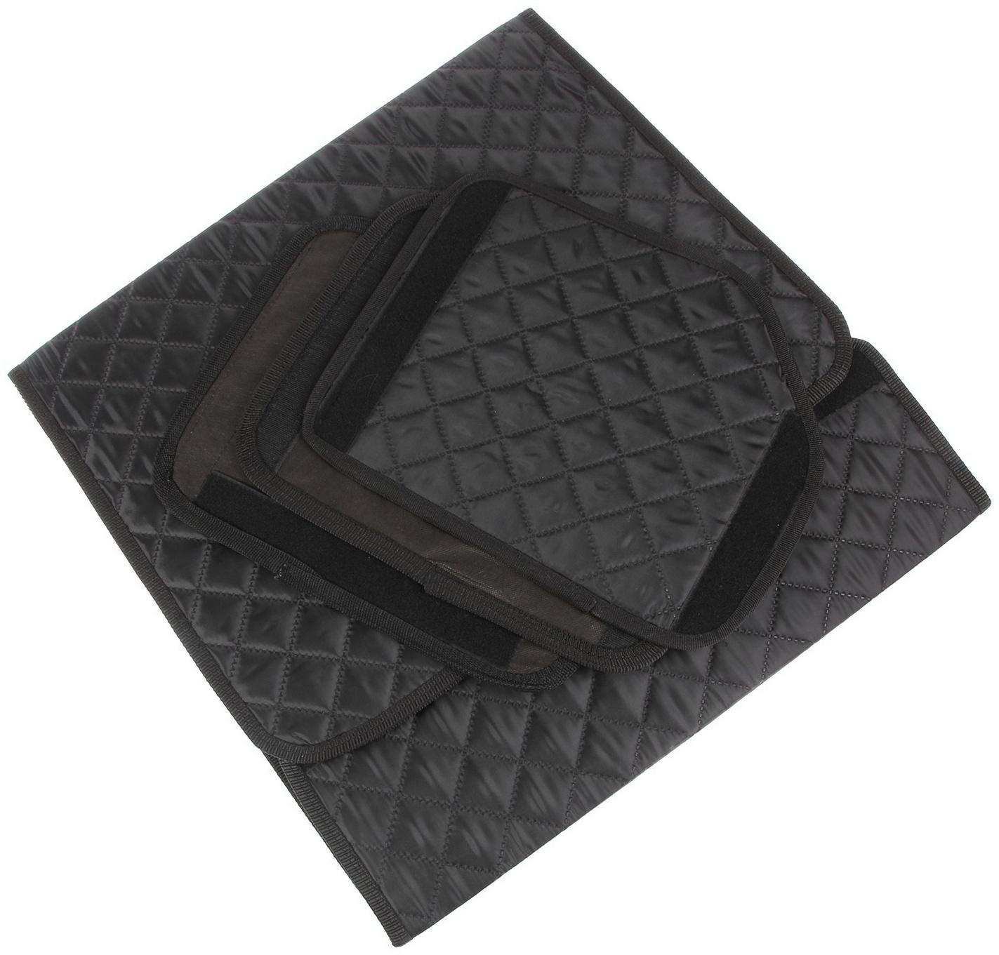 Органайзер саквояж в багажник автомобиля Cartage, оксфорд стеганый, 53 см, черный