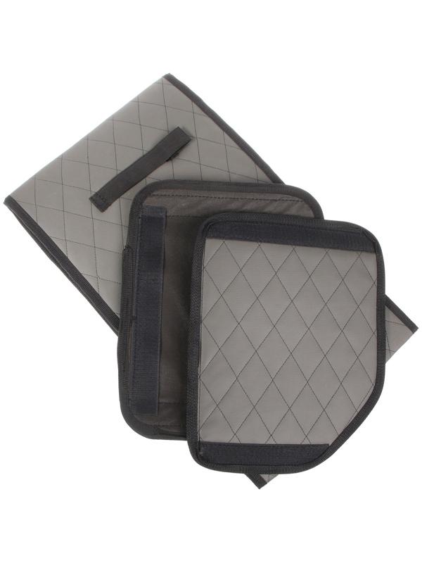 Органайзер саквояж в багажник автомобиля Cartage, экокожа стеганая, 33 см, серый