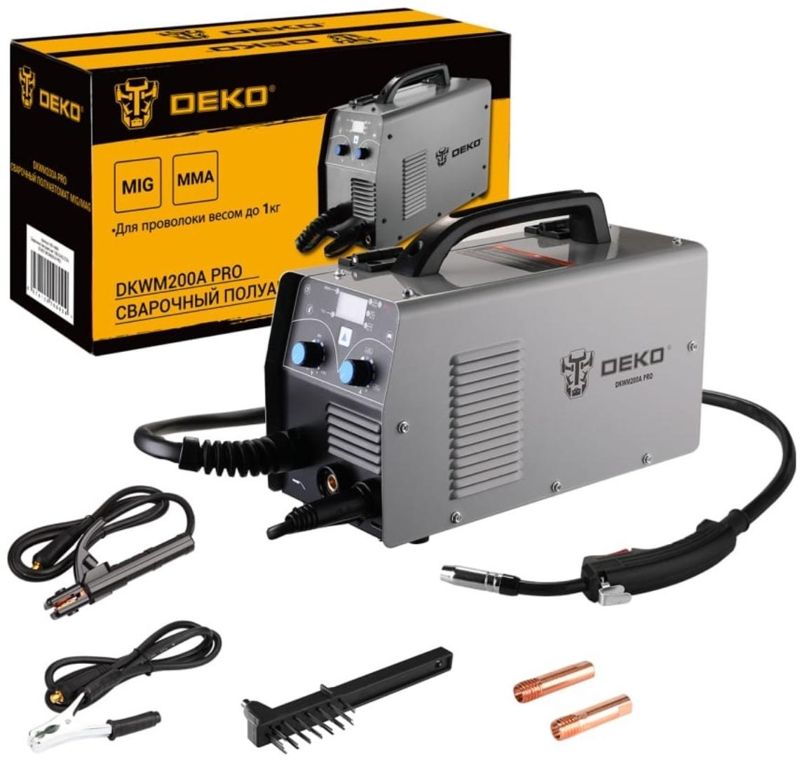 Сварочный полуавтомат DEKO DKWM200A PRO, MIG/MAG, 200 A, 220 В, 5.6 кВт, возд.охлаждение