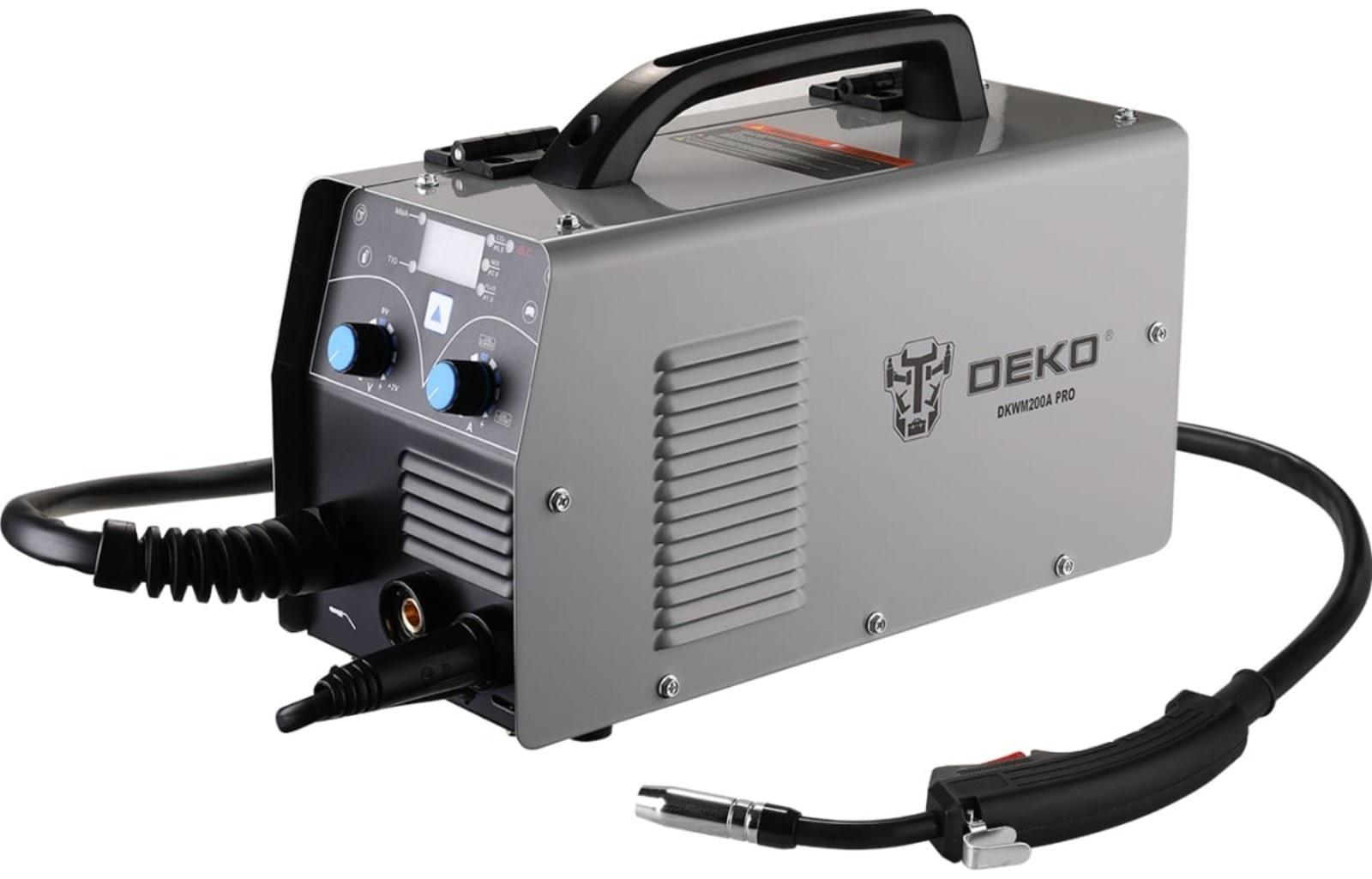 Сварочный полуавтомат DEKO DKWM200A PRO, MIG/MAG, 200 A, 220 В, 5.6 кВт, возд.охлаждение