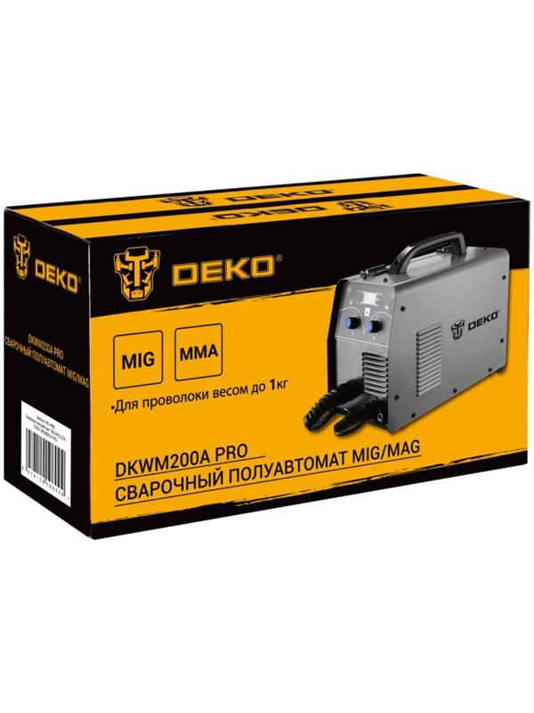 Сварочный полуавтомат DEKO DKWM200A PRO, MIG/MAG, 200 A, 220 В, 5.6 кВт, возд.охлаждение