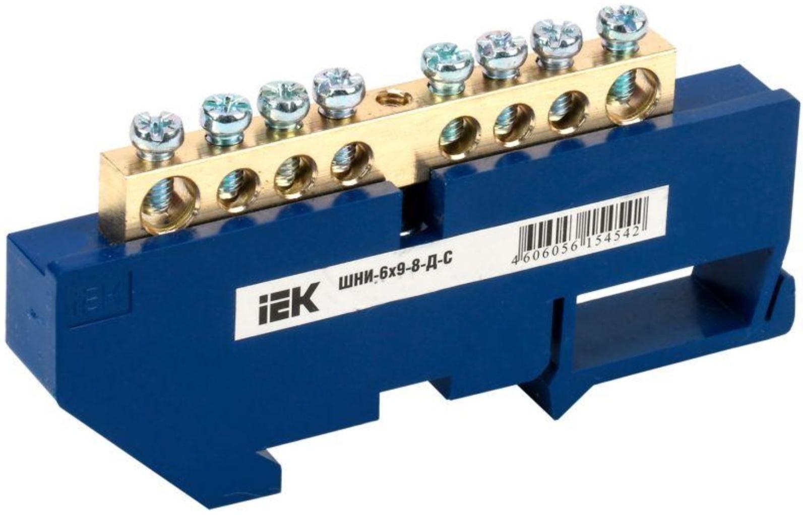 Шина нулевая IEK YNN10-69-8D-K07, DIN-изолированный