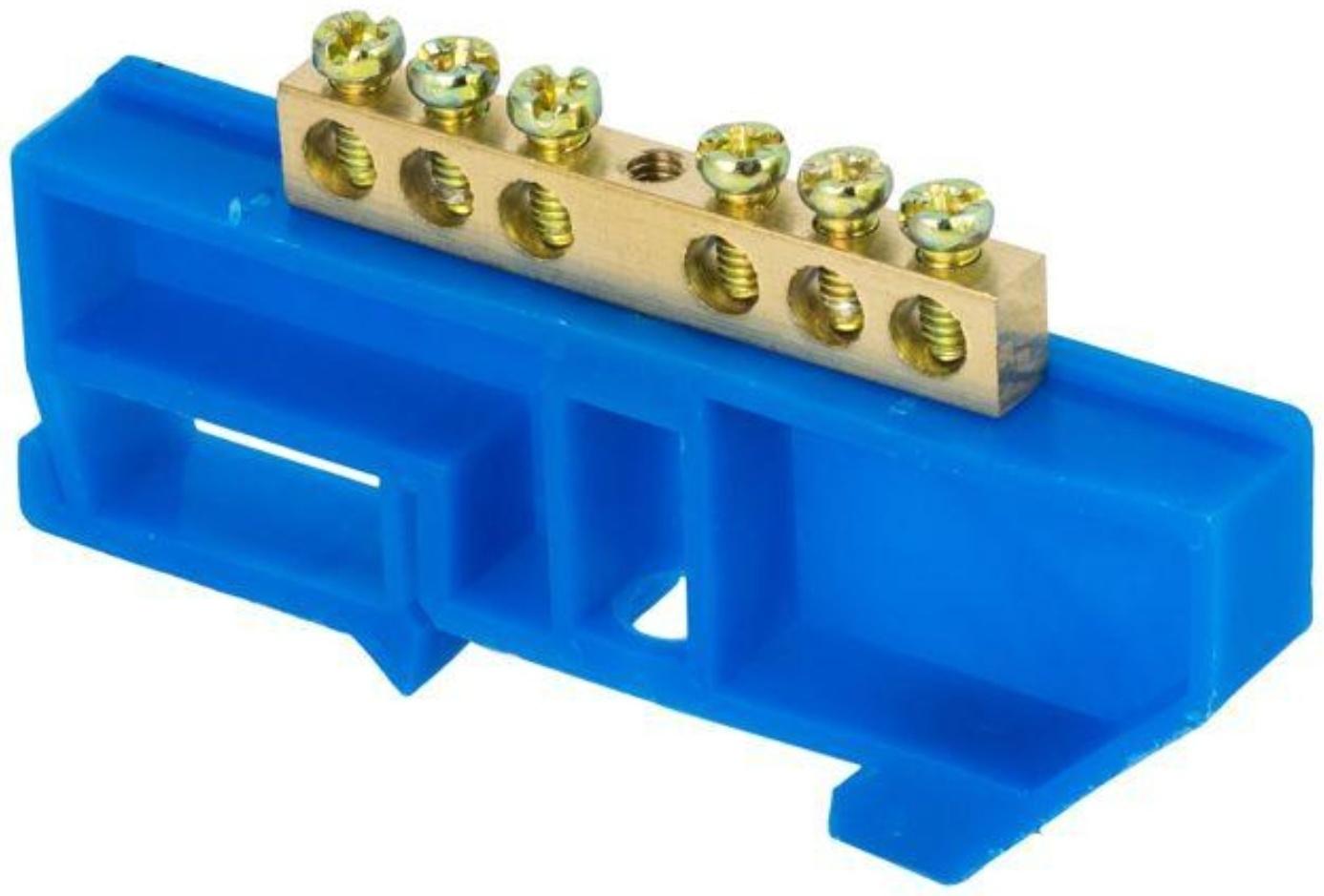 Шина нулевая EKF sn0-63-06-d, синий