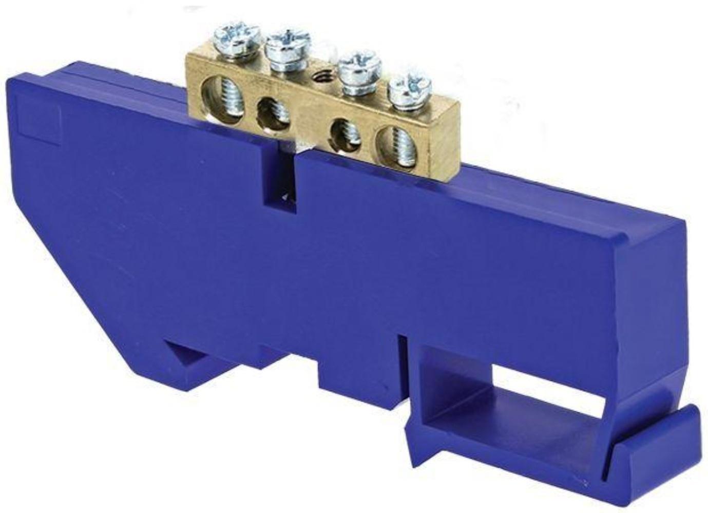 Шина нулевая EKF sn0-63-04-d DIN-рейку, синий