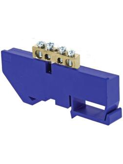 Шина нулевая EKF sn0-63-04-d DIN-рейку, синий