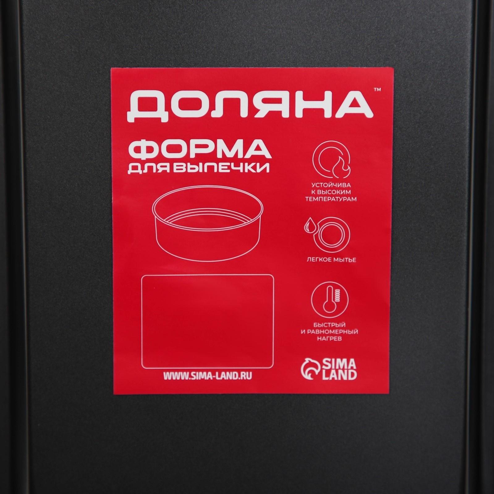 Противень Доляна «Жаклин. Прямоугольник», 30×20×5 см, антипригарное покрытие, цвет чёрный