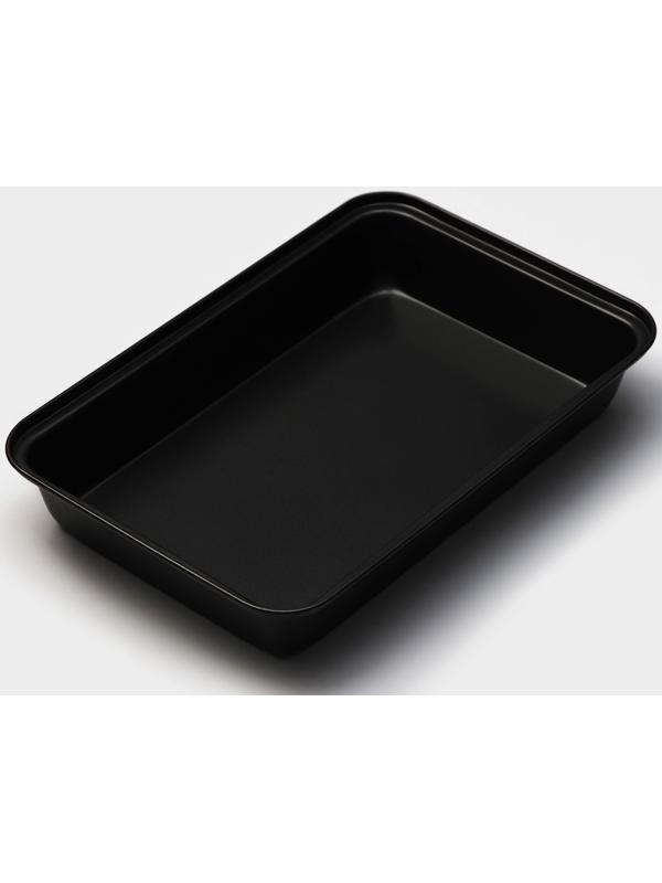 Противень Доляна «Жаклин. Прямоугольник», 30×20×5 см, антипригарное покрытие, цвет чёрный