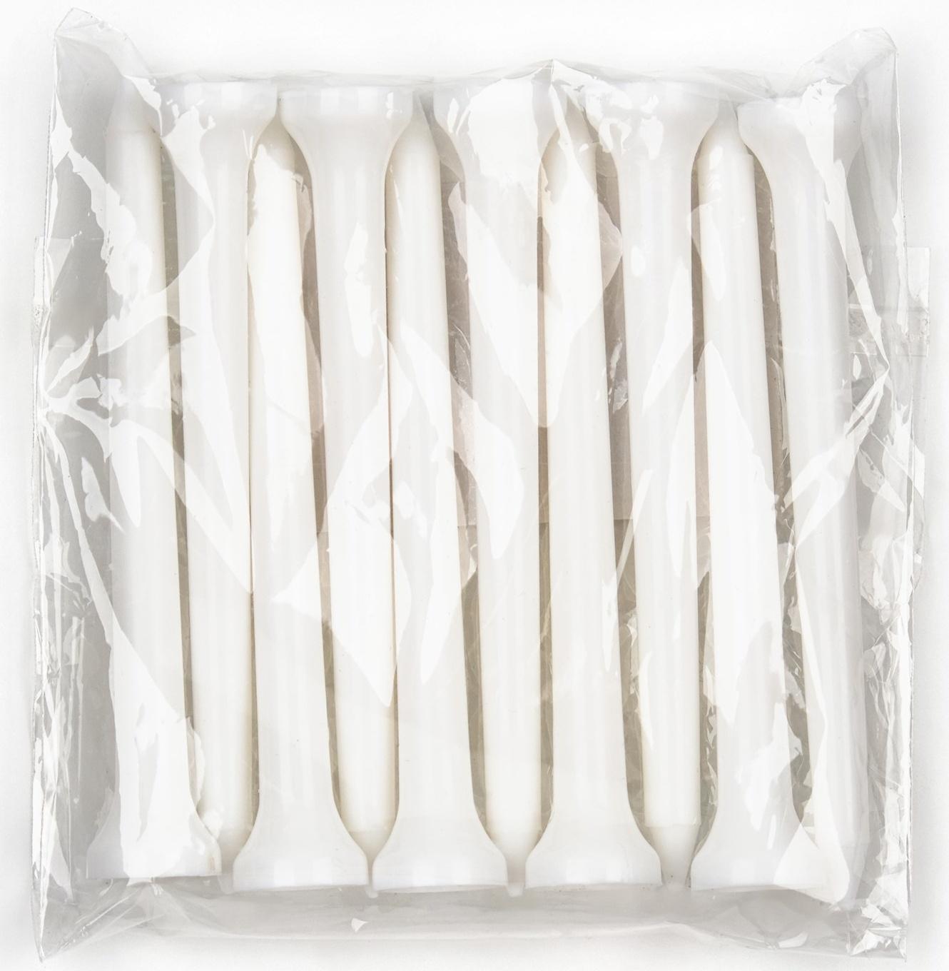 Набор подставок для гольф мяча, 10 штук, пластик, 1 х 7 см, белый цвет