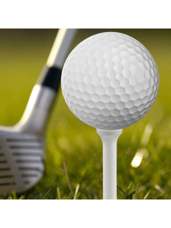 Набор подставок для гольф мяча, 10 штук, пластик, 1 х 7 см, белый цвет