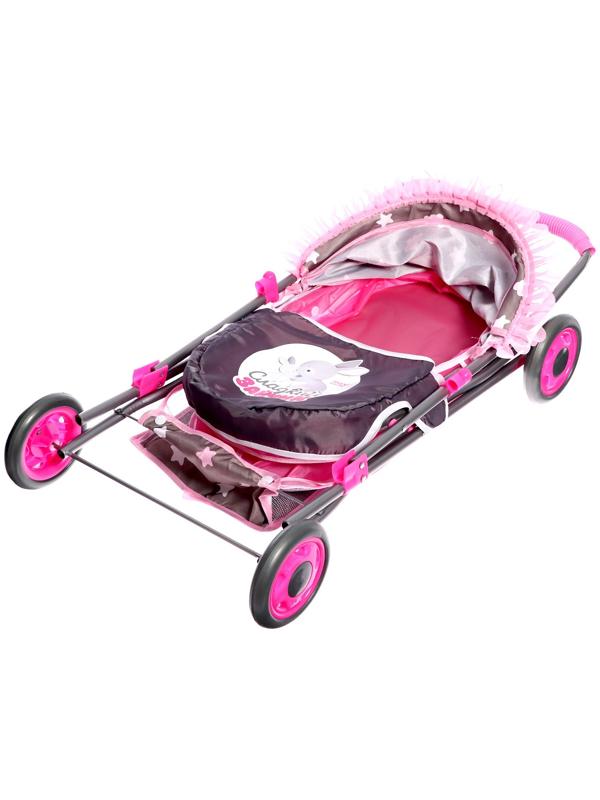 Коляска для кукол «Сладкий зайчик» универсальная, с корзиной и сумкой