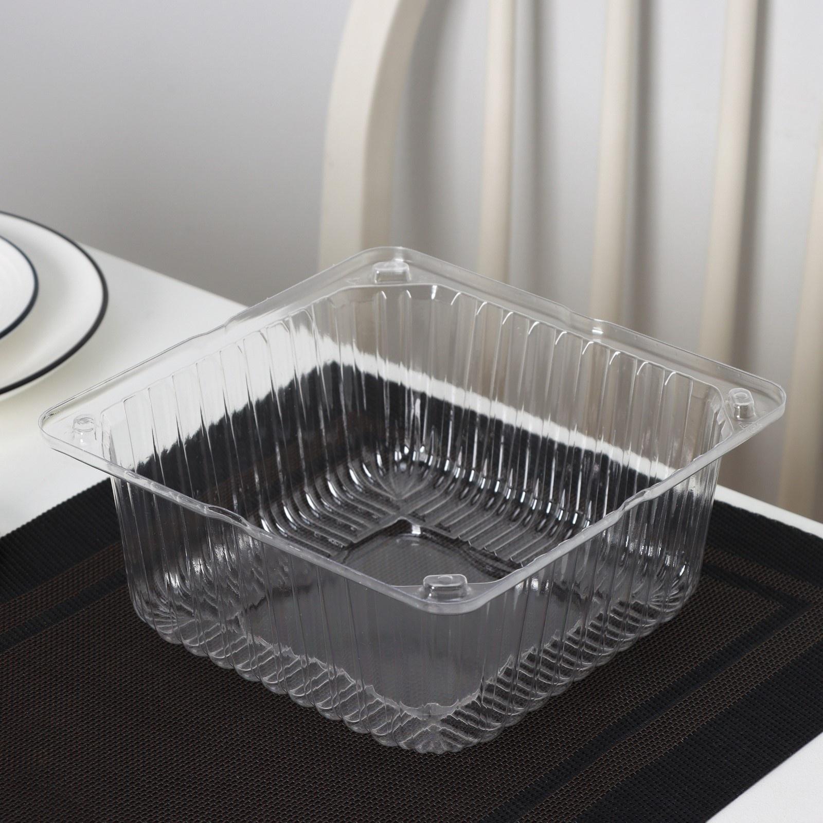 Тортовница одноразовая ИП-43, крышка 18,5×18,5×10,5 см, внутренний 16×16×10 см, 480 шт/уп