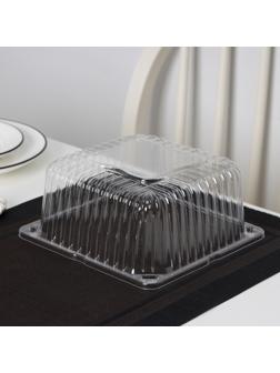 Тортовница одноразовая ИП-43, крышка 18,5×18,5×10,5 см, внутренний 16×16×10 см, 480 шт/уп