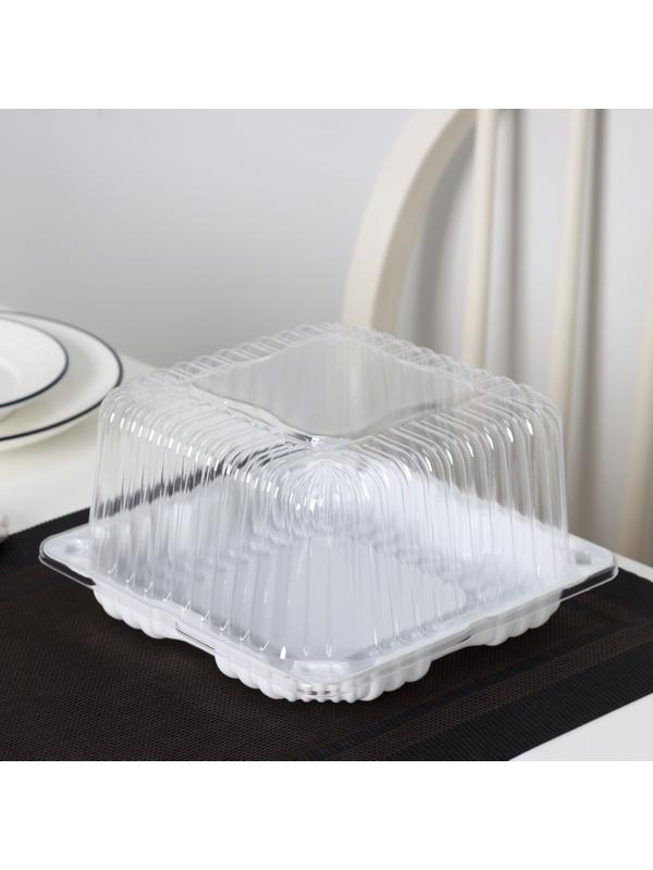 Тортовница одноразовая ИП-43, дно 18,5×18,5×10,5 см, внутренний 16×16×10 см, 480 шт/уп