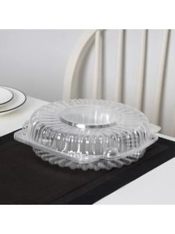 Тортовница одноразовая с неразьёмной крышкой ИП-52Н, 23×6 см, внутренний 21×5,5 см, 240 шт/уп