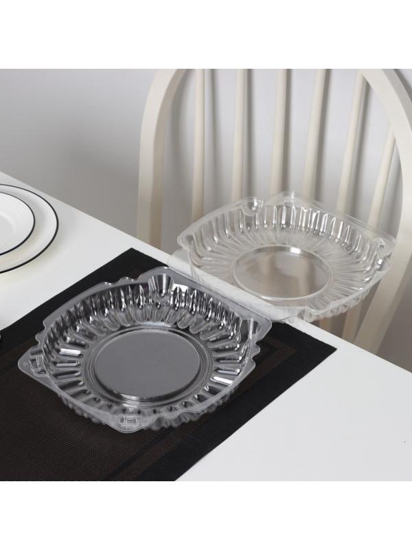 Тортовница одноразовая с неразьёмной крышкой ИП-52Н, 23×6 см, внутренний 21×5,5 см, 240 шт/уп