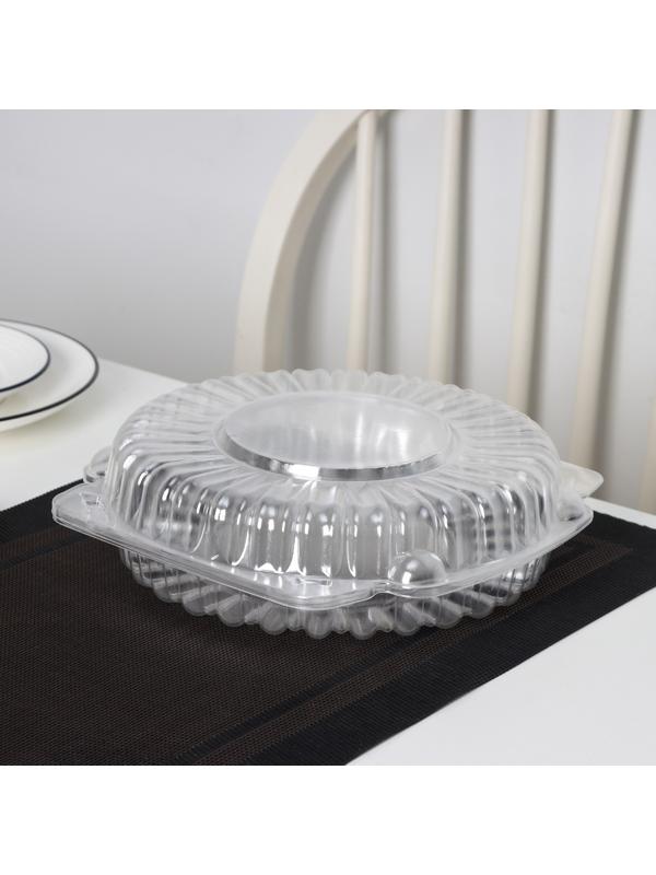 Тортовница одноразовая с неразьёмной крышкой ИП-52Н, 23×6 см, внутренний 21×5,5 см, 240 шт/уп