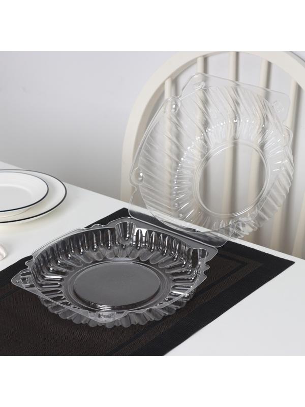 Тортовница одноразовая с неразьёмной крышкой ИП-52В, 23×11 см, внутренний 21×10,5 см, 150 шт/уп