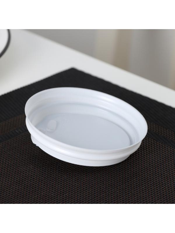 Крышка одноразовая для стакана белая, с клапаном, d=8 см