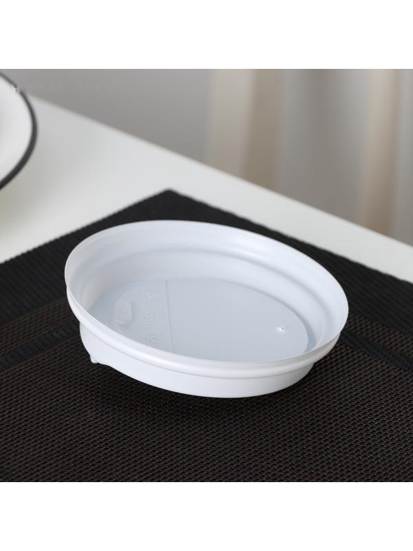 Крышка одноразовая для стакана белая, с клапаном, d=9 см