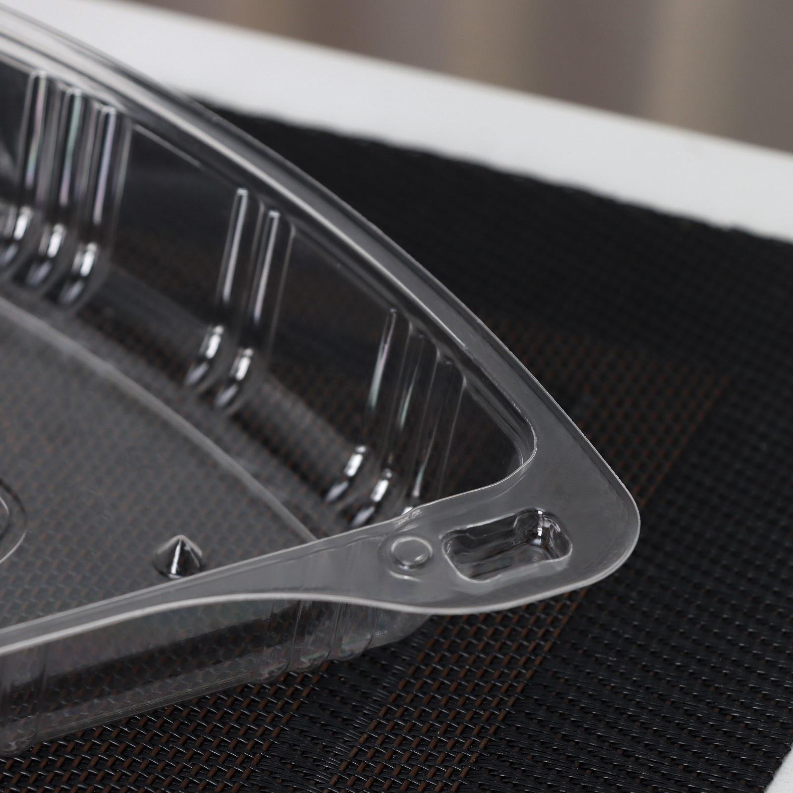 Контейнер одноразовый с неразьёмной крышкой для кусочка торта, 8,5×11,5×6,5 см, 200 шт/уп.