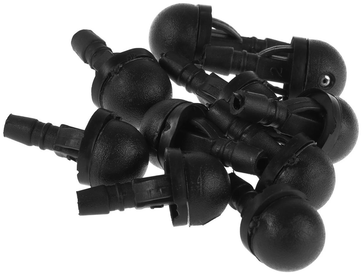 Жиклер омывателя круглый, 1-й, черный, защёлка