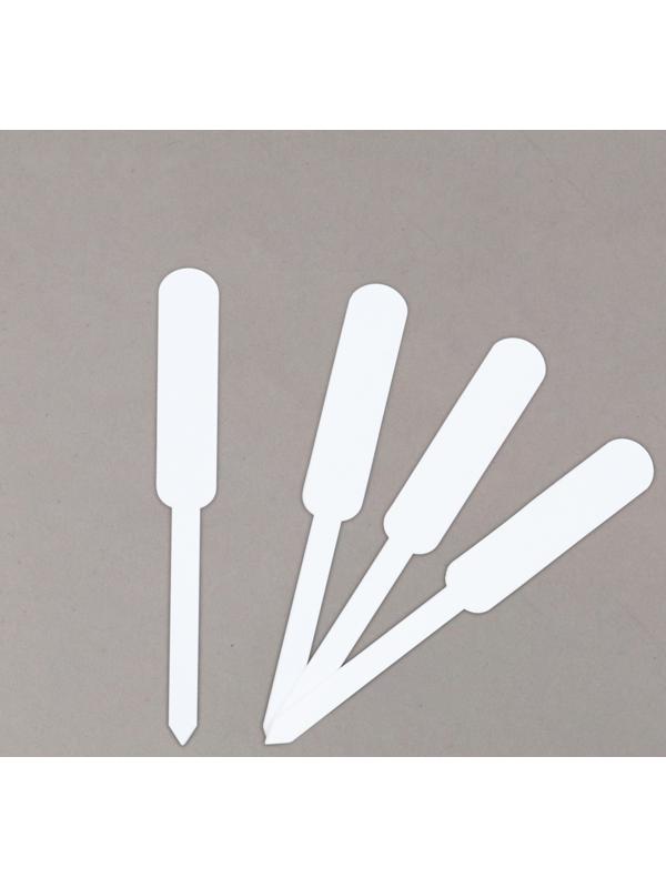 Таблички садовые для маркировки, 12 см, набор 20 шт., пластик, белые, Greengo