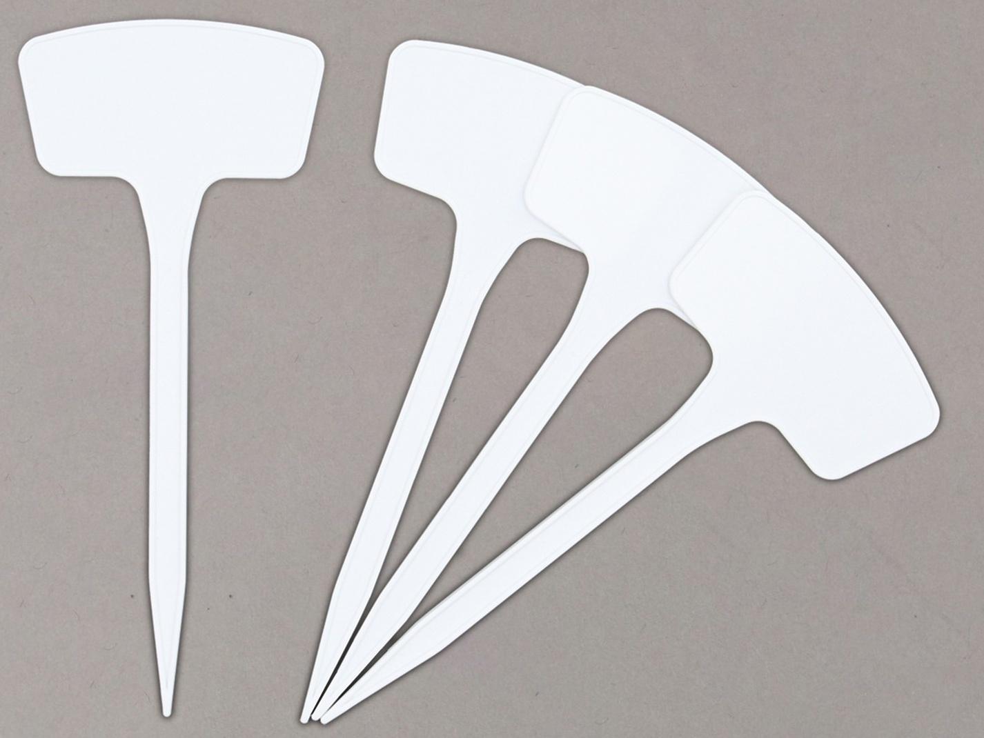 Таблички садовые для маркировки, 20 см, набор 10 шт., пластик, белые, Greengo