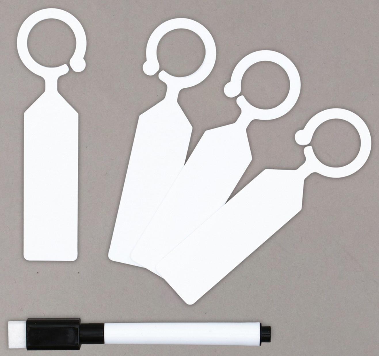 Бирки садовые для маркировки, 10,5 см, набор 20 шт., маркер, пластик, белые, Greengo