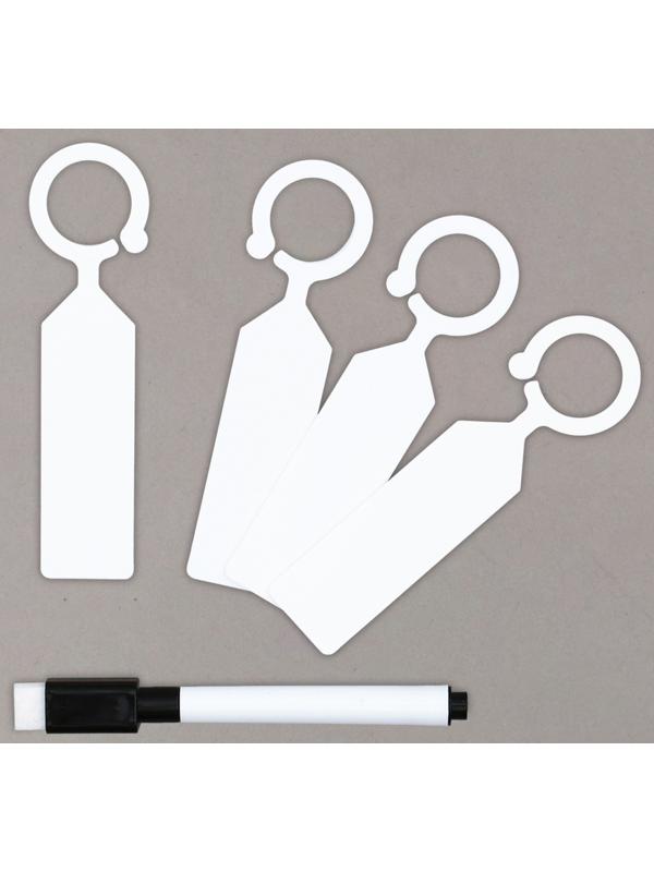 Бирки садовые для маркировки, 10,5 см, набор 20 шт., маркер, пластик, белые, Greengo