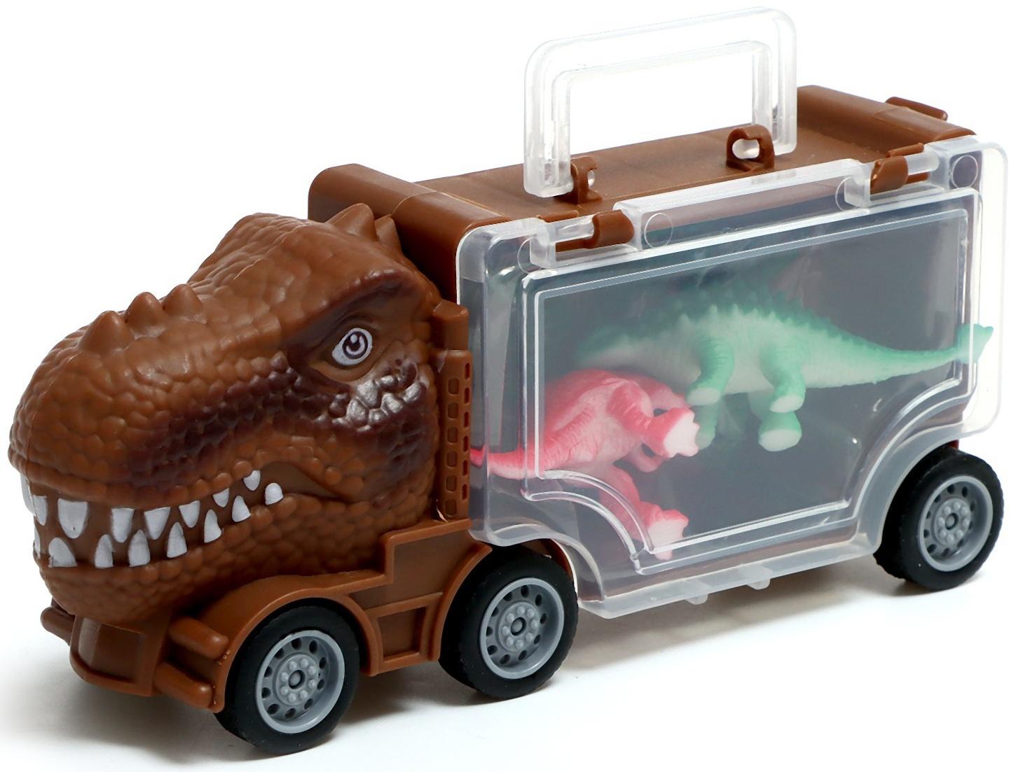 Набор грузовиков DINO, 3 шт, с динозаврами