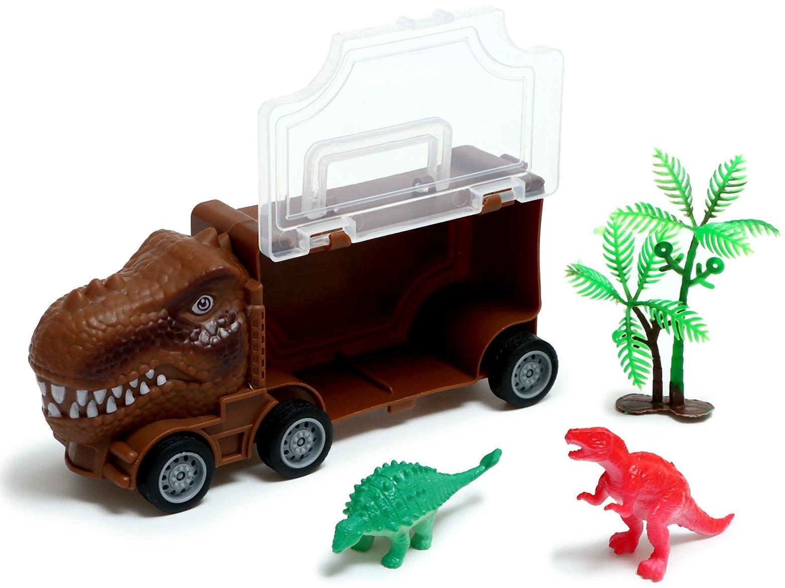 Набор грузовиков DINO, 3 шт, с динозаврами