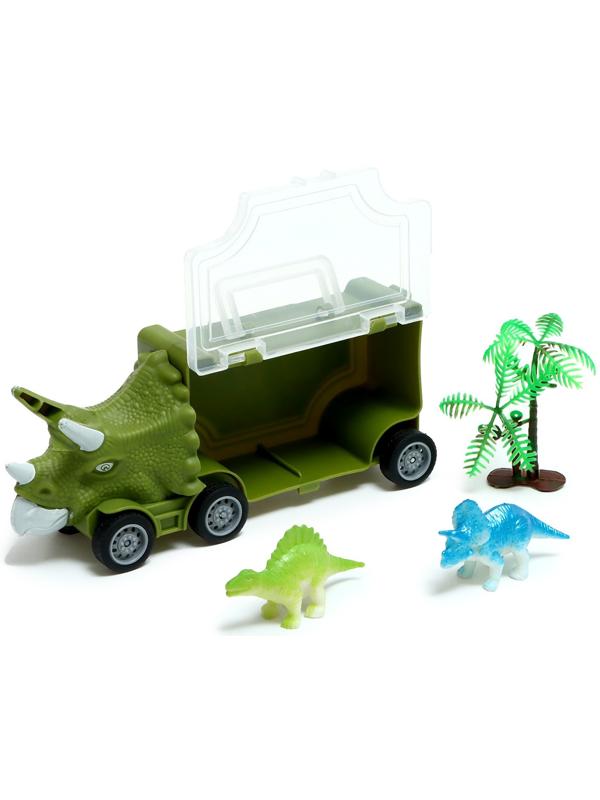 Набор грузовиков DINO, 3 шт, с динозаврами