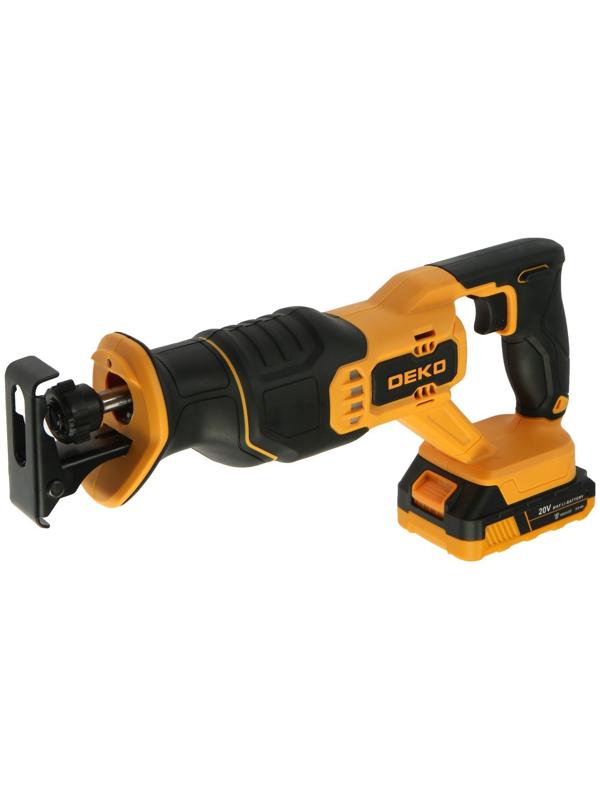 Пила сабельная аккумуляторная DEKO DKRS20, 20 В, 2х2 Ач, 2800 об/мин, ход 20 мм