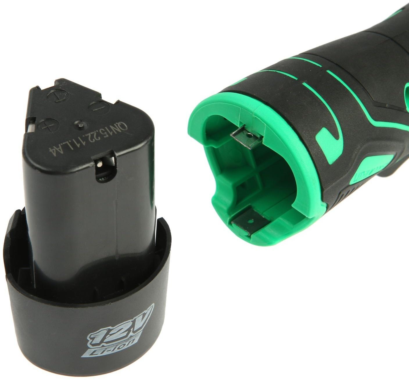 Трещотка аккумуляторная Zitrek ZKRW12, 12 B, 2х2 Ач, Li-Ion, 450 об/мин, 61 Нм, 3/8