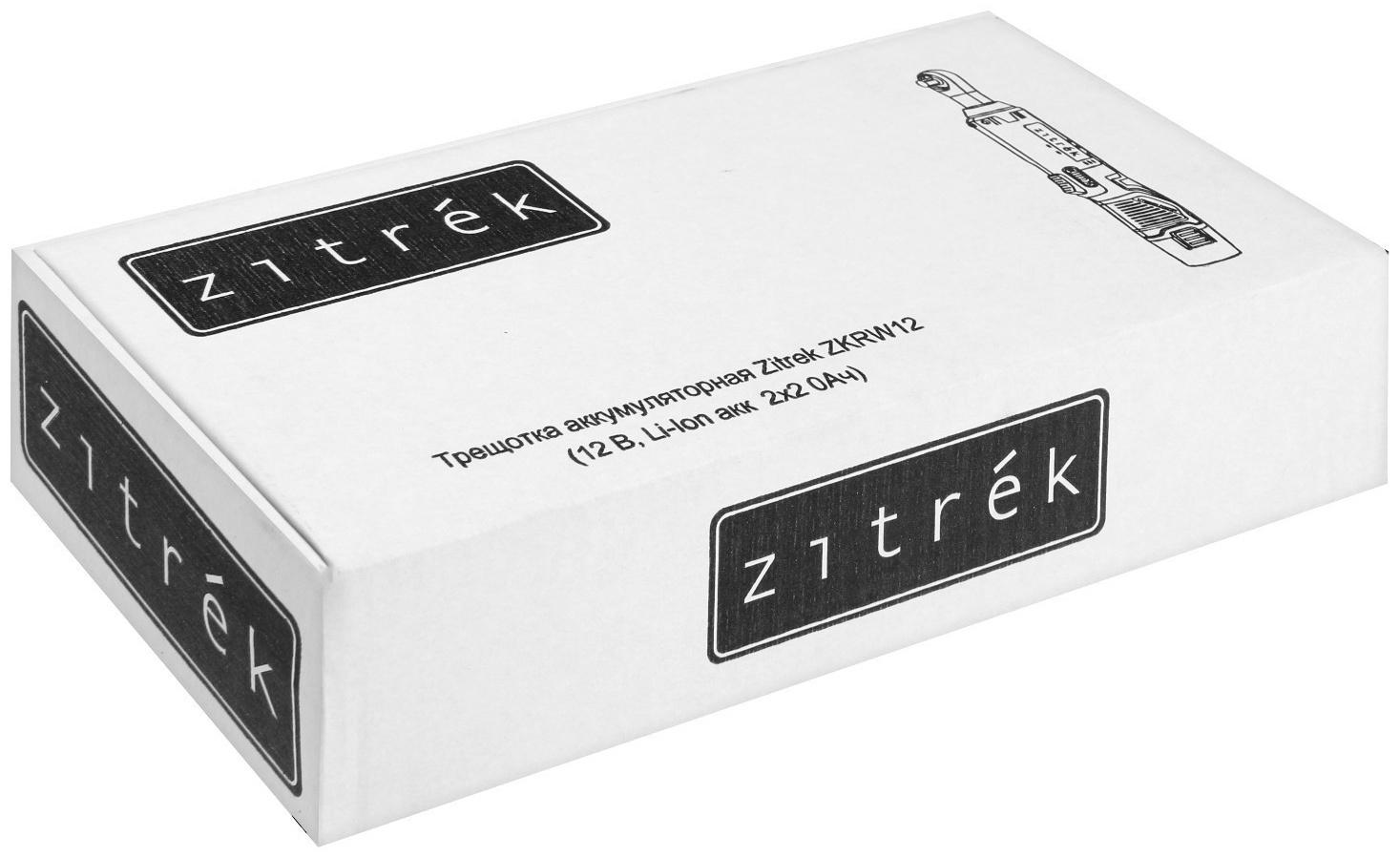 Трещотка аккумуляторная Zitrek ZKRW12, 12 B, 2х2 Ач, Li-Ion, 450 об/мин, 61 Нм, 3/8