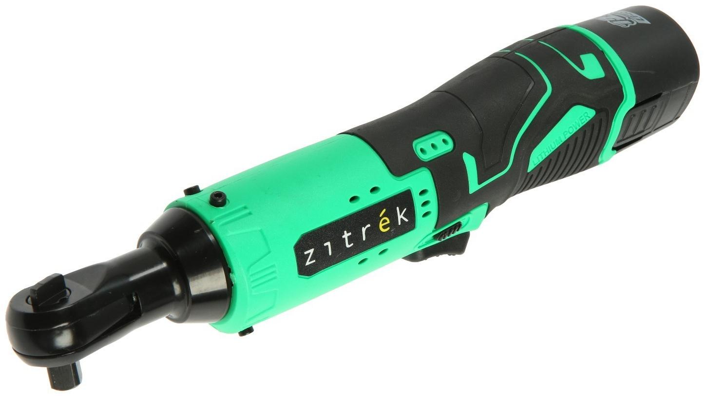 Трещотка аккумуляторная Zitrek ZKRW12, 12 B, 2х2 Ач, Li-Ion, 450 об/мин, 61 Нм, 3/8