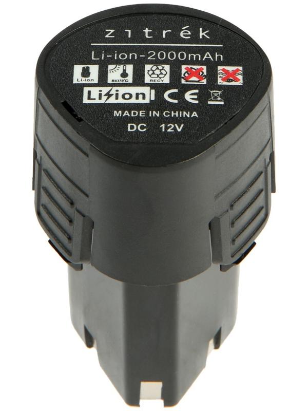Трещотка аккумуляторная Zitrek ZKRW12, 12 B, 2х2 Ач, Li-Ion, 450 об/мин, 61 Нм, 3/8