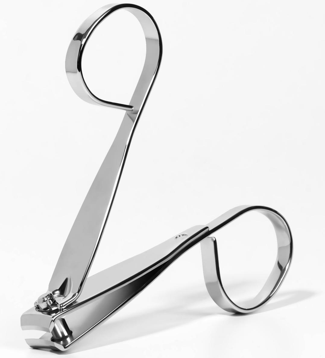 Кусачки-книпсер маникюрные, в форме ножниц, 7,5 см, цвет серебристый