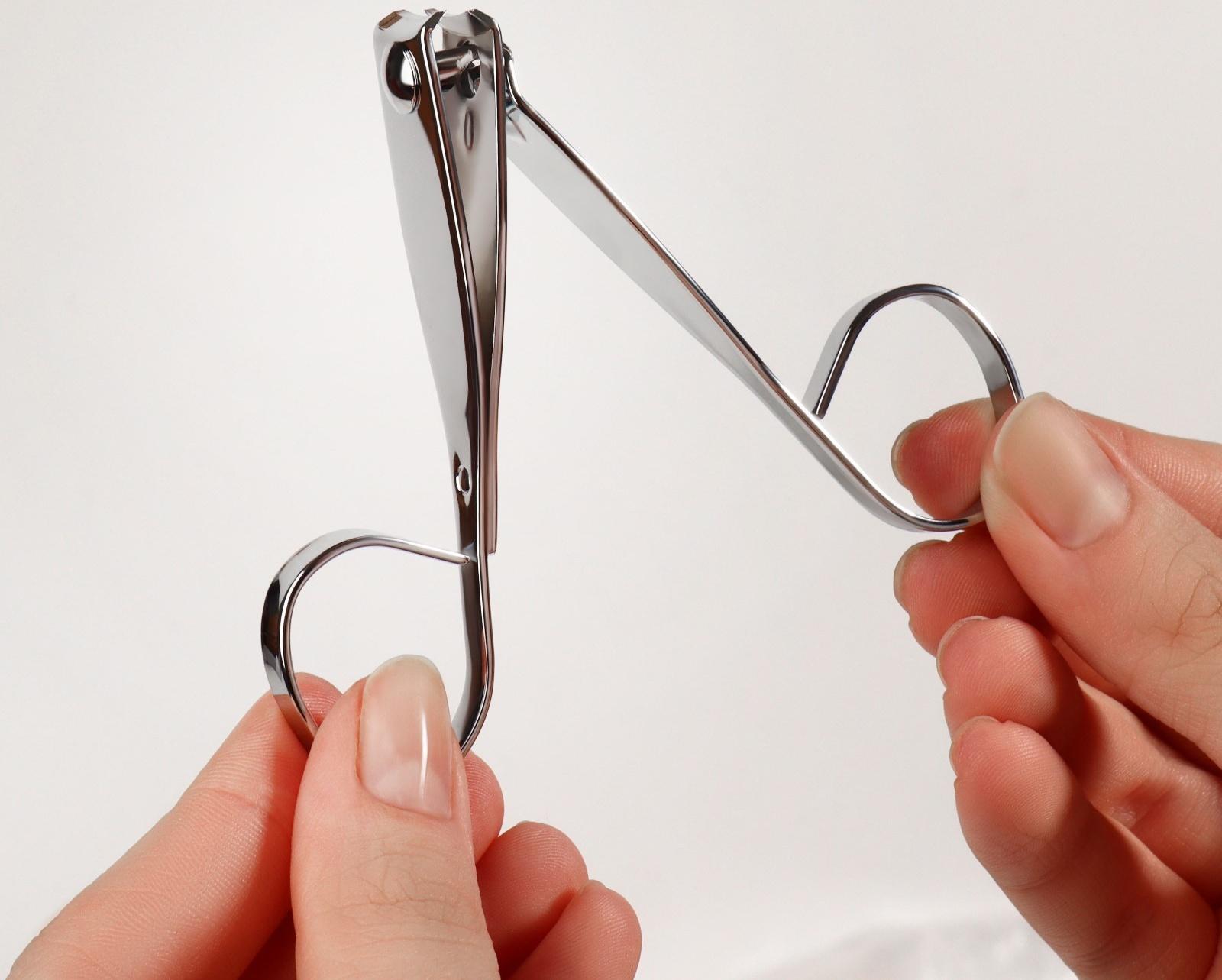 Кусачки-книпсер маникюрные, в форме ножниц, 7,5 см, цвет серебристый