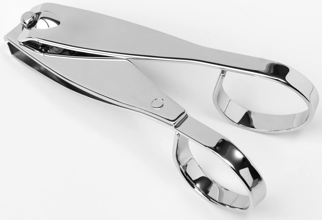 Кусачки-книпсер маникюрные, в форме ножниц, 7,5 см, цвет серебристый