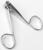 Кусачки-книпсер маникюрные, в форме ножниц, 7,5 см, цвет серебристый