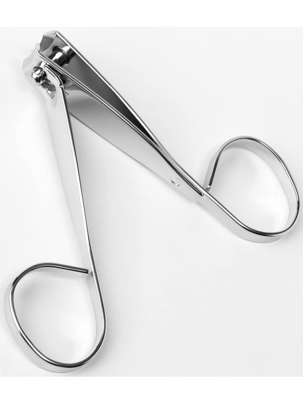 Кусачки-книпсер маникюрные, в форме ножниц, 7,5 см, цвет серебристый