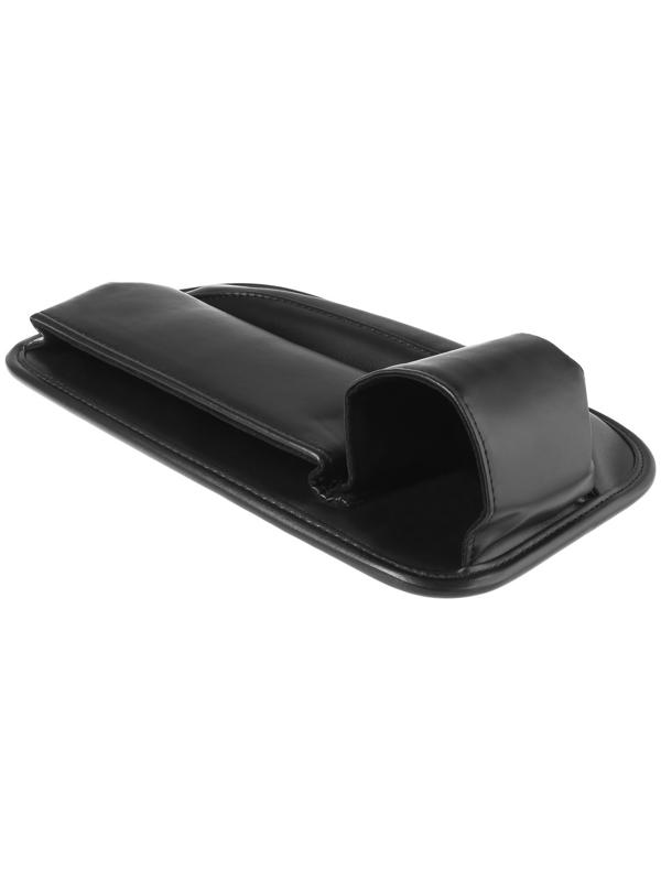 Карман-органайзер для мелочей, внутрисалонный, между сиденьями, экокожа, черный