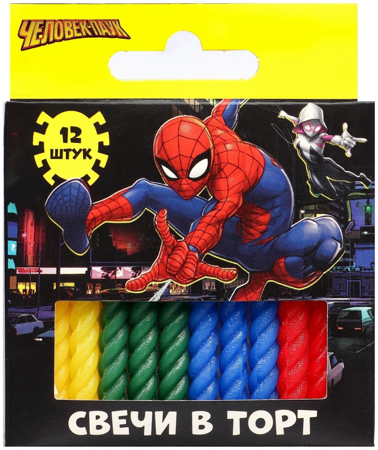 Набор витых свечей в торт 12 шт 