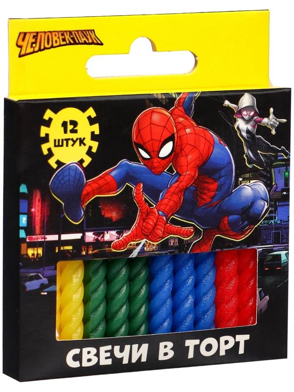 Набор витых свечей в торт 12 шт 