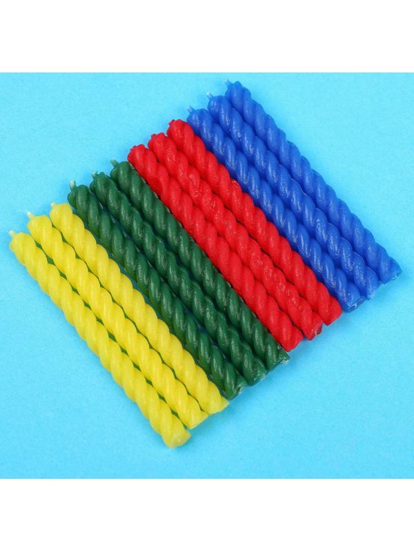 Набор витых свечей в торт 12 шт 