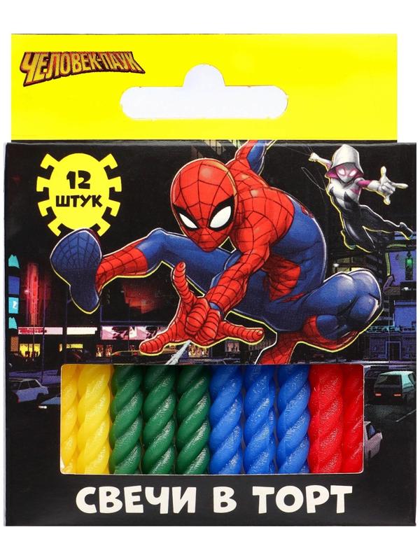 Набор витых свечей в торт 12 шт 