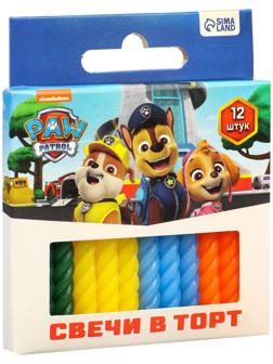 Набор витых свечей в торт 12 шт 