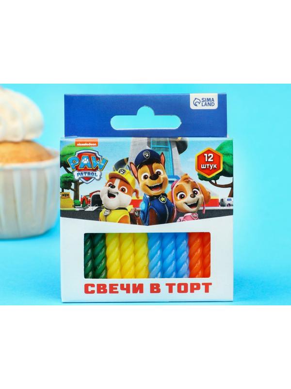 Набор витых свечей в торт 12 шт 