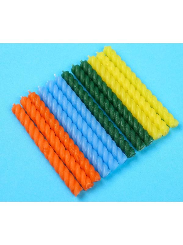 Набор витых свечей в торт 12 шт 